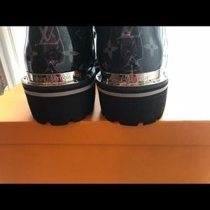 Louis Vuitton Black Monogram Ankle Boots/Booties